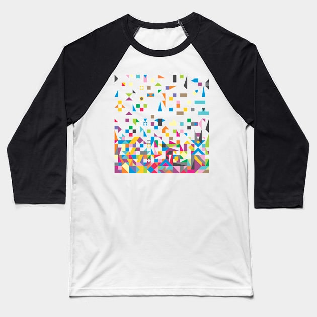 design Pattern collor Baseball T-Shirt by Mbededeng